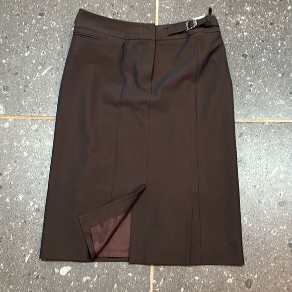 Marc Aurel brown front slit pencil skirt - Picture 2 of 9